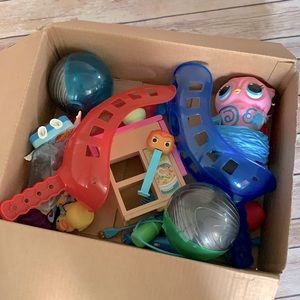 BOX OF SMALL TOYS
